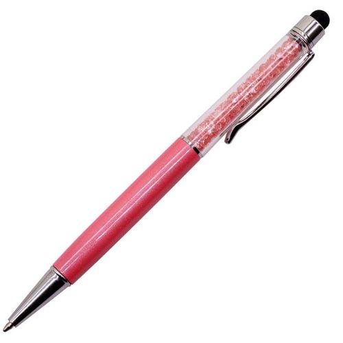Stylo À Bille En Cristal Pour L'écriture,Stylo Pilote Créatif,Stylo Tactile Pour La Papeterie,Bureau Et École,Encre Noire Et Bleue,2 Pièces - Type Capacitor Pink-Bleu