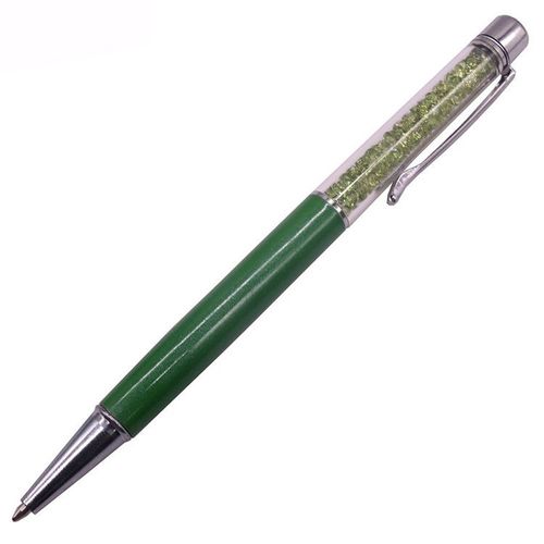 Stylo À Bille En Cristal Pour L'écriture,Stylo Pilote Créatif,Stylo Tactile Pour La Papeterie,Bureau Et École,Encre Noire Et Bleue,2 Pièces - Type Drill Green-Bleu
