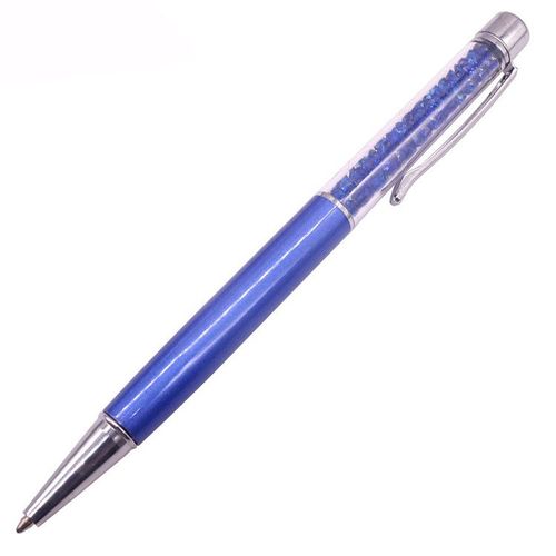 Stylo À Bille En Cristal Pour L'écriture,Stylo Pilote Créatif,Stylo Tactile Pour La Papeterie,Bureau Et École,Encre Noire Et Bleue,2 Pièces - Type Drilling Dark Blue-Bleu