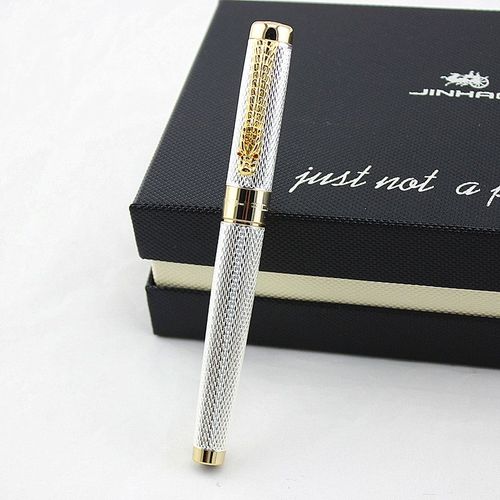 Jinhao-Ensemble De Stylos À Bille Dragon Avec Étui D'origine,Stylo À Bille En Métal,Cadeau De Noël,Haute Qualité,Luxe,1200 - Type W