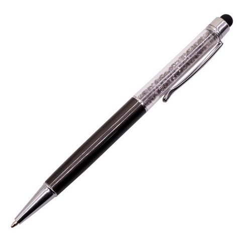 Stylo À Bille En Cristal Pour L'écriture,Stylo Pilote Créatif,Stylo Tactile Pour La Papeterie,Bureau Et École,Encre Noire Et Bleue,2 Pièces - Type Capacitor Gun Ash-Bleu
