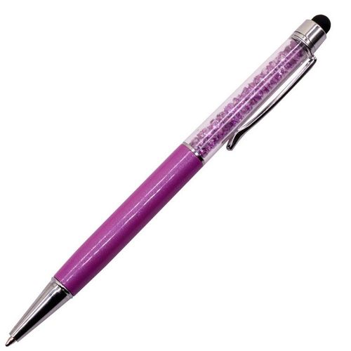 Stylo À Bille En Cristal Pour L'écriture,Stylo Pilote Créatif,Stylo Tactile Pour La Papeterie,Bureau Et École,Encre Noire Et Bleue,2 Pièces - Type Capacitor Purple-Bleu