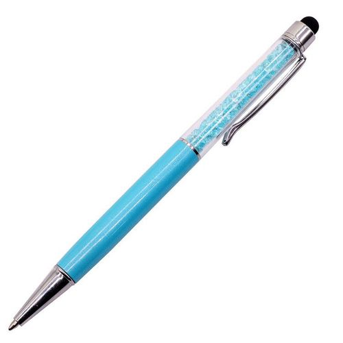 Stylo À Bille En Cristal Pour L'écriture,Stylo Pilote Créatif,Stylo Tactile Pour La Papeterie,Bureau Et École,Encre Noire Et Bleue,2 Pièces - Type Capacitor Light Blue-Bleu