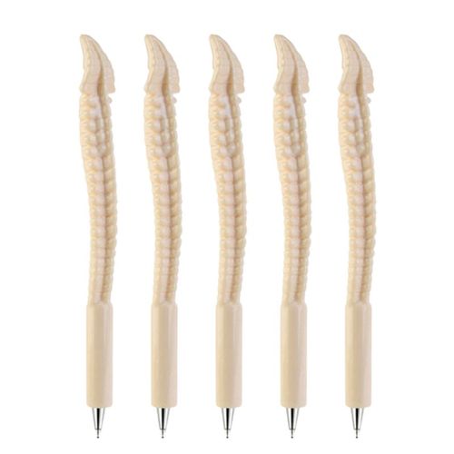 Stylos À Bille Sophia En Forme De Roman D'halloween,Stylos À Bille Sophia,Modules D'encre Noire,Adaptés Aux Artistes,Médecins,Infirmières,5 Pièces - Type E-Black