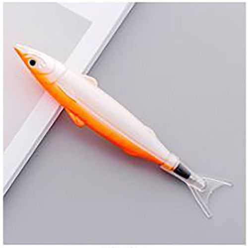 Stylo À Bille Créatif En Forme De Poisson De Mer,Fournitures Scolaires Et De Bureau,Drôle Et Adorable,1 Pièce - Type Orange-Black