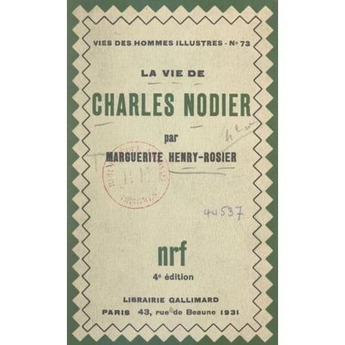 La Vie De Charles Nodier