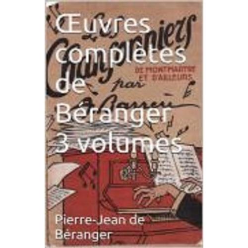 ¿Uvres Complètes De Béranger