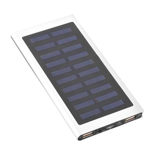 10000mah Double Usb Portable Charge Rapide Solaire Mobile Power Bank BoîTier En MéTal Kit De Bricolage Argent