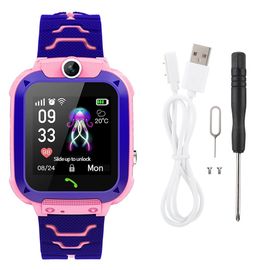 Lbs Gps Localisation Enfant Suivi Smartwatch Enfants TéLéPhone Montre éMergente Sos Enfant Montre (Rose)