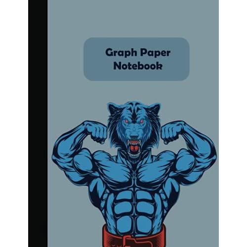 Graph Paper Notebook: Graph Paper Journal - Grid Paper Notebook For Math And Science Students With 120 Quad Ruled 4x4 Pages 8.5 X 11 Inches -Wolf