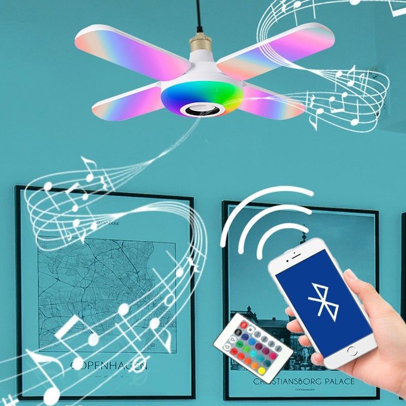 Plafonnier Led Pliable Color Avec Haut-Parleur Bluetooth Et... - 2