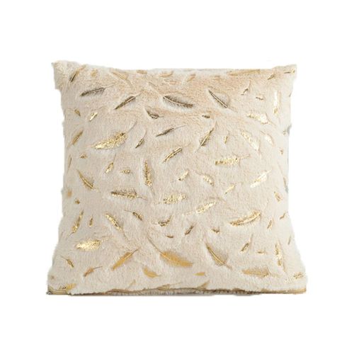 Housse De Coussin Décorative En Fourrure Et Plumes, Taie D'oreiller En Peluche, Décoration Pour Siège De Canapé Ou Lit