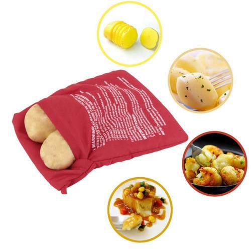 Pochette De Cuisson Rapide, 3 Pièces, Pour Pommes De Terre, Riz, Cuisson Au Micro-Ondes, Facile À Cuire, Sac De Cuisson À La Vapeur, Lavable Pour Cuiseur