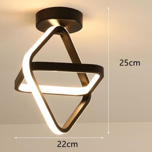 Plafonnier LED en acrylique au design moderne, disponible en noir et en  blanc, luminaire décoratif de plafond, idéal pour une chambre à coucher, un  salon, une salle à manger ou une cuisine 