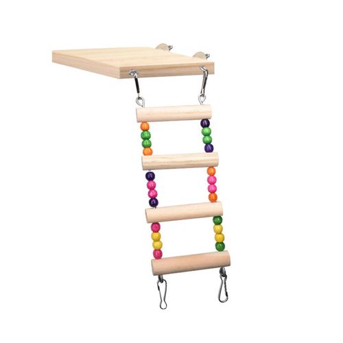 Échelle D'escalade En Bois P82c Pour Perroquet Et Hamster, Ensemble De Jouets Balançoire, Pont Suspendu Pour Oiseaux, Perchoir, Support, Plate-Forme, Cage Pour Rat