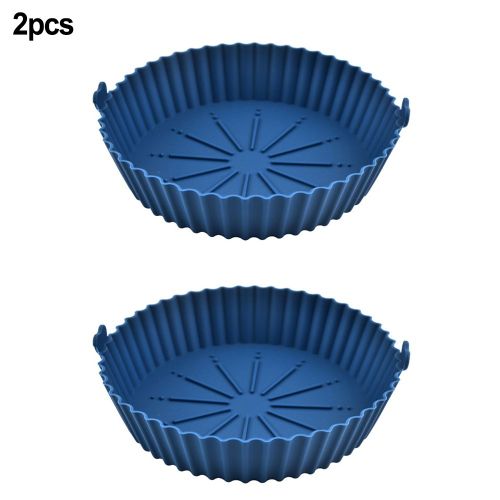 Plaque de cuisson en Silicone pour friteuse à Air, Pot réutilisable, facile à nettoyer, plaque de cuisson Ninja à doublure ronde, plaque à Pizza, tapis de gril, accessoires pour friteuse à Air