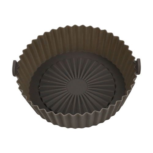 Plaque de cuisson en Silicone pour friteuse à Air, Pot réutilisable, facile à nettoyer, plaque de cuisson Ninja à doublure ronde, plaque à Pizza, tapis de gril, accessoires pour friteuse à Air