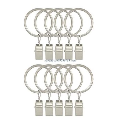 Lot De 10 Crochets En Acier Inoxydable, Clips Pour Rideaux, Lampes De Fête Suspendues
