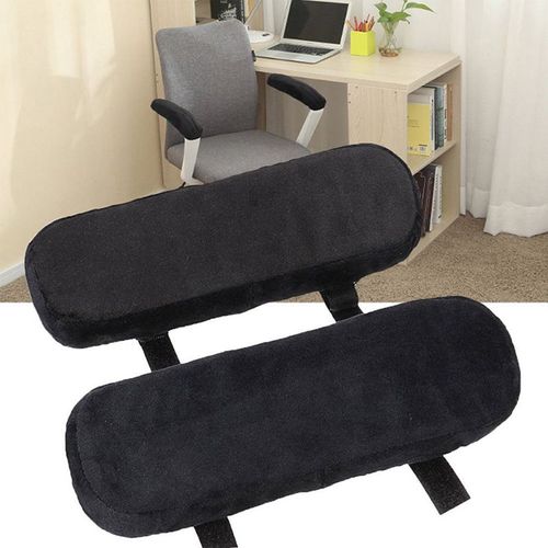 Housses D'accoudoirs Noires En Mousse, Oreiller Coudé, Avant-Bras, Soulagement De La Pression, Repose-Bras Pour Chaises De Bureau, Fauteuil Roulant, Confortable, 1 Pièce