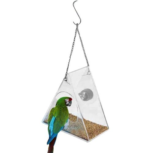 Mangeoire à oiseaux intelligente en acrylique avec caméra