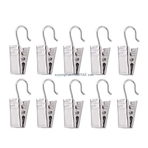 Ensemble De 10 Clips Pour Rideaux, Crochets, Bouledogue, Clips Légers Pour Suspendre La Nappe, Les Serviettes, Pour Tentes, Camping, Maison