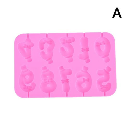 Moule À Sucettes En Silicone Chiffres Arabes Avec Chapeau À N¿Ud, Diy, Fondant, Chocolat, Bonbons, Gâteaux, Biscuits, Décoration De Gâteaux