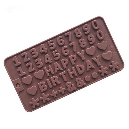 Moule À Chocolat En Silicone Avec Lettres Et Chiffres Arabes, Diy, Pour Cuisson De Gâteaux, Outils De Décoration Pour Fondant, Ustensiles De Cuisson