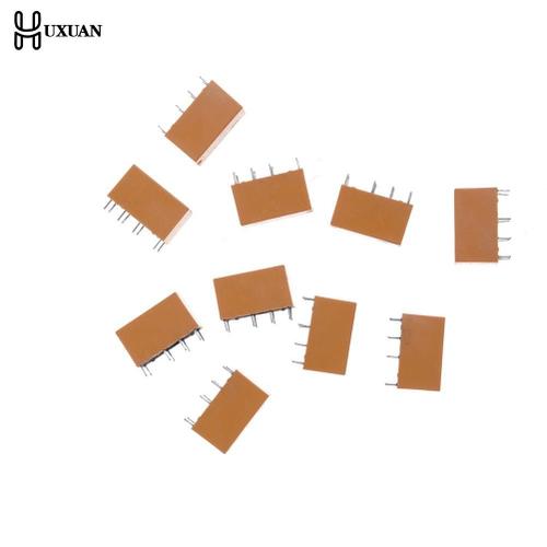 Ensemble de mini relais de puissance, type PCB, HK19F, DC 12V, bobine SHG, DPDT, 8 broches, lot de 10 pièces