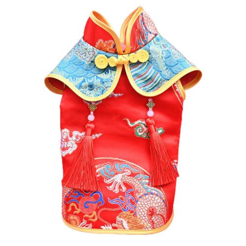 Vêtements Pour Animaux De Compagnie Imbibés De Tang, Conception De Gland, Habillage Exquis, Grill Pour Chien, Chiot, Nouvel An Chinois, Fournitures Pour Animaux De Compagnie