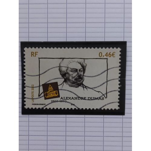 L48 -- Timbre Oblitéré France N °3536 -- Annee 2002 -- " Bicentenaire De La Naissance De L'écrivain Alexandre Dumas "