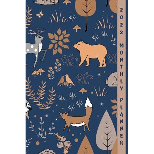 Forest Monthly Planner 2022: 1 Year Monthly Planner January To December 2022 | 12 Months Schedule Organizer Calendar For Women,Moms,Girls: 2022 ... 2022 For Women | Planner And Notebook