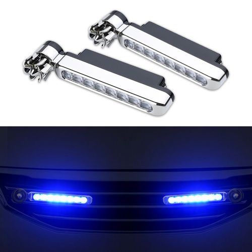 Lot De 2 Phares Led Éoliens Pour Voiture, Sans Alimentation Externe, Avec Ventilateur Rotatif