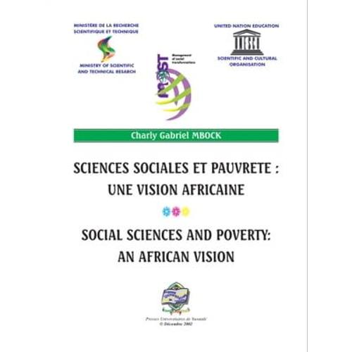 Sciences Sociales Et Pauvreté Une Vision Africaine