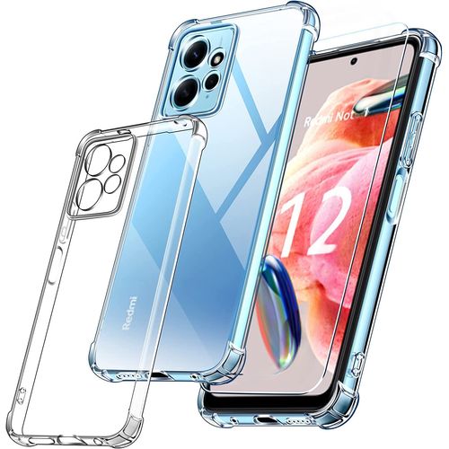 Coque Silicone 4 Coins Renforces + Vitre Protection Ecran Pour Xiaomi Redmi Note 12 4g Little Boutik®