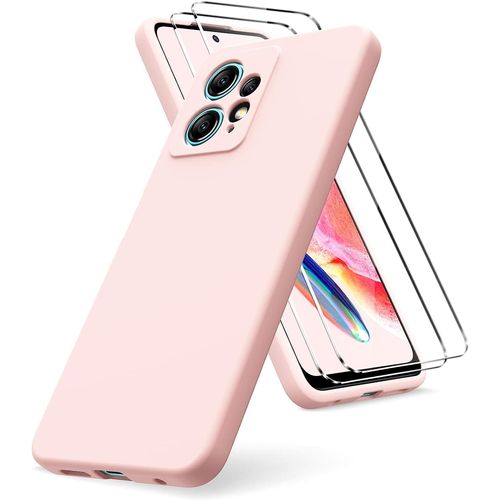 Coque Silicone Rose + 2 Vitres Protection Ecran Pour Xiaomi Redmi Note 12 4g Little Boutik®