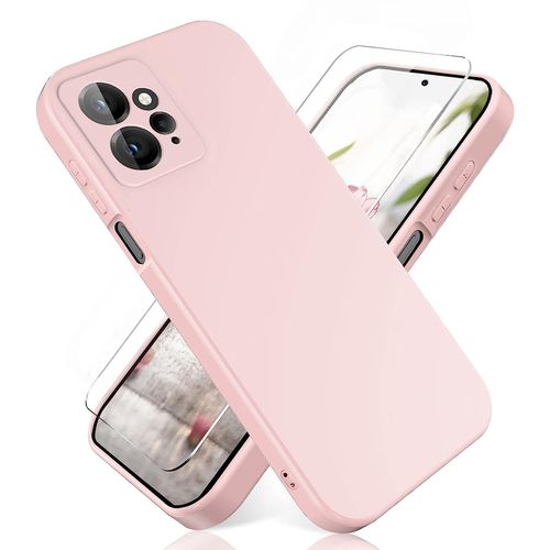 Coque Silicone Rose + Vitre Protection Ecran Pour Xiaomi Redmi Note 12 4g Little Boutik®