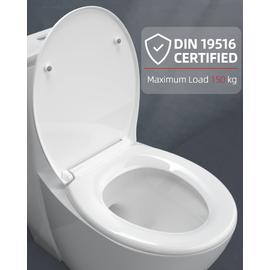 Abattant WC Frein de Chute Lunette de Toilette en Forme O