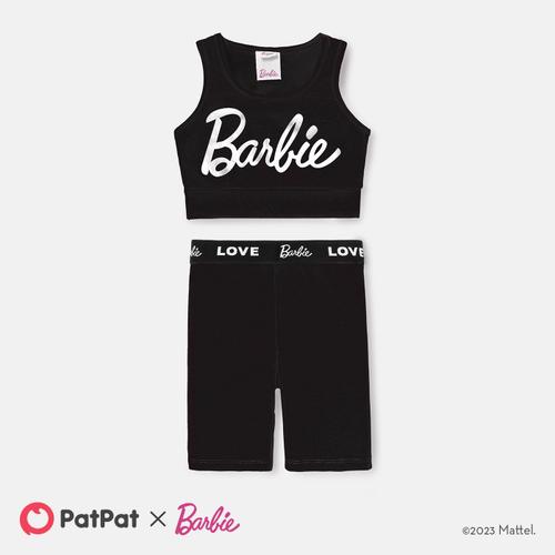 Barbie 2pcs Enfant En Bas Âge , Enfant Fille Coton Débardeur Et Short Ensemble