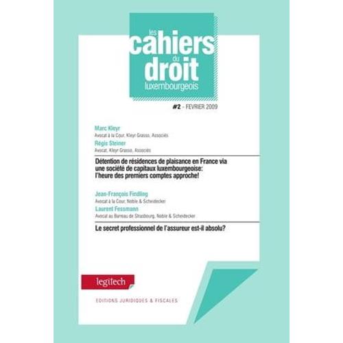 Cahier Du Droit Luxembourgeois N°2