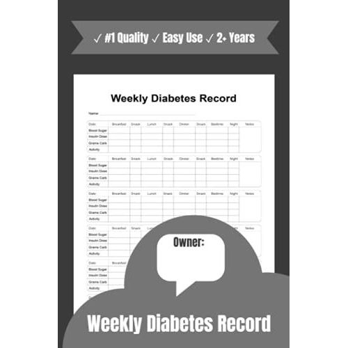Weekly Diabetes Record (Gray): Funny Blank Lined Journal, Coworker Notebook, Sarcastic Humor (Funny Work & Office Journals)