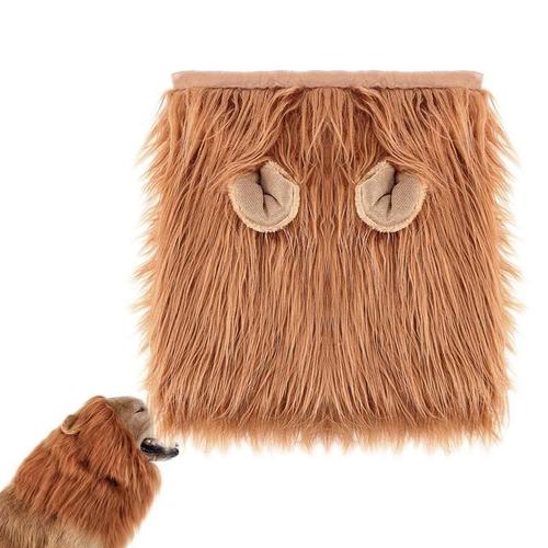 Costume Pour Chien, Crinière De Lion Réaliste, Pour Halloween, Ajustable, Pour Chiens De Moyenne À Grande Taille