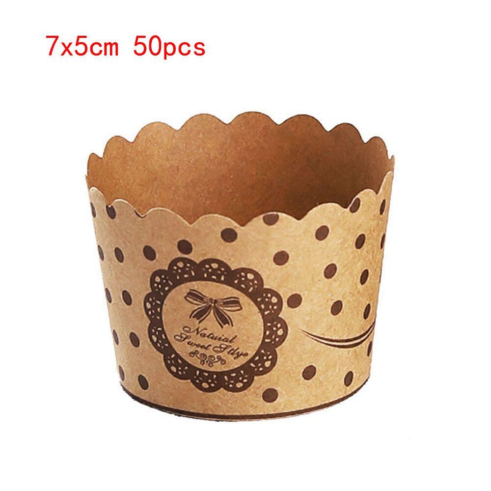 50 Pièces/set Moule À Cupcakes En Papier & Enveloppe, Moule Doré À Double  Face Pour Pâtisserie De Dessert, Mode en ligne