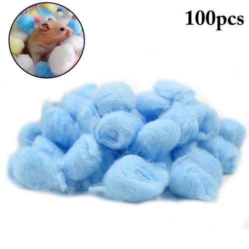 Boules De Coton Colorées, 100 Pièces, Petits Animaux, Jouets Pour Hamster, Rat, Souris, Matériel De Nid, Garde Au Chaud En Hiver, Remplissage De Maison