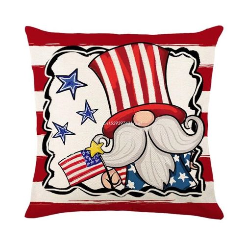 Juste De Coussin Imprimée Fête De L'indépendance, Décoration De Fête, Livraison Directe, 45x45cm