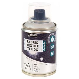 Pébéo Peinture En Spray 7a - 100ml Spécial Textiles Naturels Et Synthétiques Argent