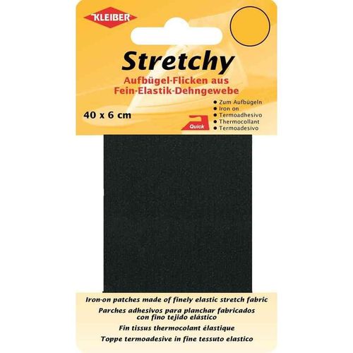 Kleiber Patch Thermocollant Élastique, 400 X 60 Mm, Noir
