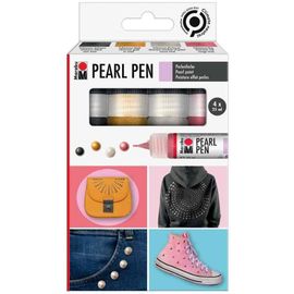 Marabu Peinture Effet Perles Pearl Pen, Set De 4, Assorti
