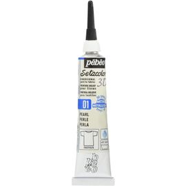 Pébéo Tube 20ml Peinture Textile Setacolor 3d Metallique Perle