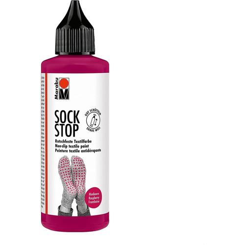 Marabu Peinture Pour Textile Sock Stop Anti Dérapante 90 Ml, Framboise