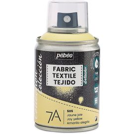 Pébéo Peinture En Spray 7a - 100ml Spécial Textiles Naturels Et Synthétiques Jaune Joie